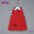 72123 Baby Girl's Red Dress Rabbit Skirt